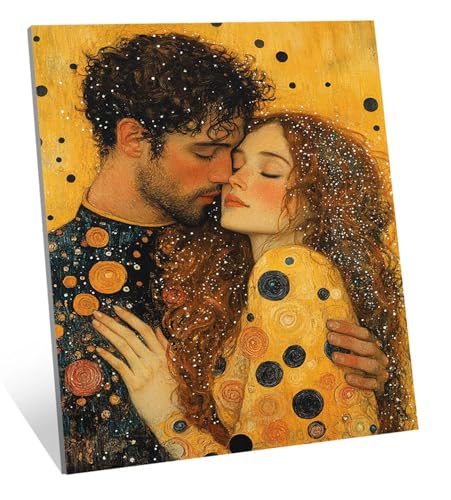 Diamond Painting Erwachsene Klimt Diamond Painting Kinder, DIY Full Drill Paar Diamant Malerei Erwachsene Set, Basteln Mädchen 7 10 Jahre Diamant Bilder, Als Geschenk, Haus Dekoration 45x60 cm H-5825 von Generic