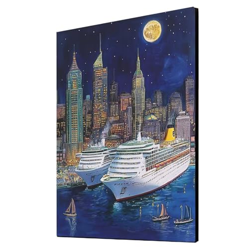 Diamond Painting Erwachsene Kreuzfahrtschiff Diamond Painting Stadt, Diamant Malen Nach Zahlen, 5D DIY Crystal art Cross Stickerei Basteln Erwachsene, Home Ästhetik Wand Dekor 35x50 cm 1ZSH-5943 Diamond Painting Erwachsene Kreuzfahrtschiff Diamond Painting Stadt, Diamant Malen Nach Zahlen, 5D DIY Crystal art Cross Stickerei Basteln Erwachsene, Home Ästhetik Wand Dekor 35x50 cm 1ZSH-5943 von Generic