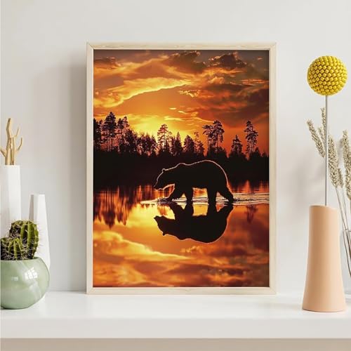 Diamond Painting Erwachsene Landschaft 5D Tragen Diamant Painting Bilder Diamond Art Set für Erwachsene Kinder, Komplettes DIY Diamant Malerei Malen Stickset, Kreuzstichbilder 80x100 cm PjY519 N-N von Generic