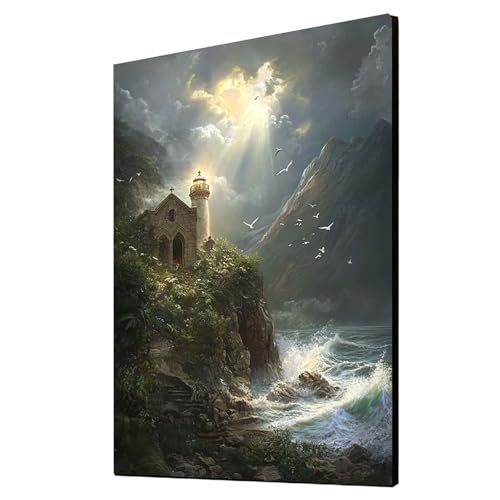 Diamond Painting Erwachsene Leuchtturm Diamond Painting Landschaft, Diamant Malen Nach Zahlen, 5D DIY Crystal art Cross Stickerei Basteln Erwachsene, Home Ästhetik Wand Dekor 70 x 95 cm 1ZSH-16877 Diamond Painting Erwachsene Leuchtturm Diamond Painting Landschaft, Diamant Malen Nach Zahlen, 5D DIY Crystal art Cross Stickerei Basteln Erwachsene, Home Ästhetik Wand Dekor 70 x 95 cm 1ZSH-16877 von Generic