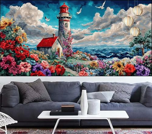 Diamond Painting Erwachsene Leuchtturm Diamond Painting xxl 90x180cm Diamant Malerei Blume,Malen Nach Zahlen Erwachsene Diamant Stickerei,Diamanten Crystal Leinwand Art Mosaik Bastelset,Gift VQ-701 Diamond Painting Erwachsene Leuchtturm Diamond Painting xxl 90x180cm Diamant Malerei Blume,Malen Nach Zahlen Erwachsene Diamant Stickerei,Diamanten Crystal Leinwand Art Mosaik Bastelset,Gift VQ-701 von Generic