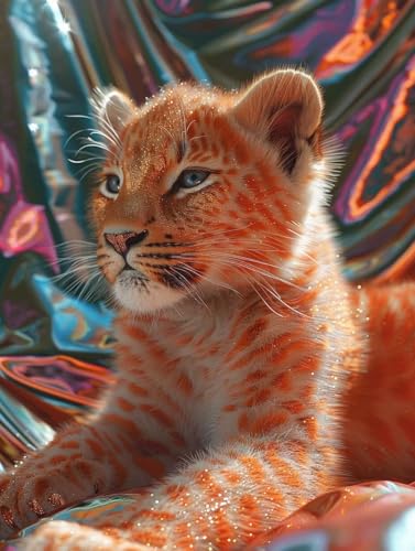 Diamond Painting Erwachsene Löwe Diamond Painting Kinder Tier, Vollbohrer Diamanten Basteln Erwachsene Stickerei Kreuzstich Crystal Art Malerei für Zimmer Deko, Geschenk Frau (20 * 30cm) -KF2506Y6 von Generic