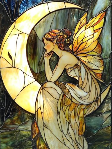 Diamond Painting Erwachsene MäDchen Mond Diamond Painting Zubehör, Bastelset Erwachsene, DIY Full Drill Diamant Art Crystal Stickerei Kreuzstich Kits, Mosaikherstellung, Home Décor 90x120cm h-395 von Generic