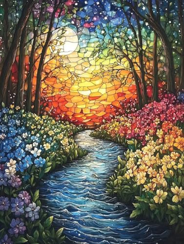 Diamond Painting Erwachsene Mädchen Kinder Anfänger, 5D DIY Blumen Fluss Diamant Painting Bilder, Runder Vollbohrer Diamanten Malerei Stickerei Kreuzstich Mosaik Geschenke Home Wand Dekor 80x100cm 179 Diamond Painting Erwachsene Mädchen Kinder Anfänger, 5D DIY Blumen Fluss Diamant Painting Bilder, Runder Vollbohrer Diamanten Malerei Stickerei Kreuzstich Mosaik Geschenke Home Wand Dekor 80x100cm 179 von Generic