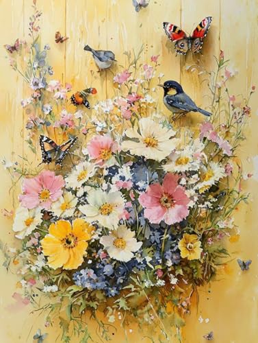 Diamond Painting Erwachsene Mädchen Kinder Anfänger, 5D DIY Blumen Schmetterlinge Diamant Painting Bilder, Diamanten Malerei Stickerei Kreuzstich Mosaik Geschenke Home Wand Dekorationen 80x100cm A-181 Diamond Painting Erwachsene Mädchen Kinder Anfänger, 5D DIY Blumen Schmetterlinge Diamant Painting Bilder, Diamanten Malerei Stickerei Kreuzstich Mosaik Geschenke Home Wand Dekorationen 80x100cm A-181 von Generic
