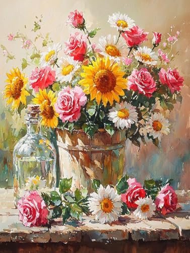 Diamond Painting Erwachsene Mädchen Kinder Anfänger, 5D DIY Blumen Vase Diamant Painting Bilder, Runder Vollbohrer Diamanten Malerei Stickerei Kreuzstich Mosaik Geschenke Home Wand Dekor 100x150cm 187 Diamond Painting Erwachsene Mädchen Kinder Anfänger, 5D DIY Blumen Vase Diamant Painting Bilder, Runder Vollbohrer Diamanten Malerei Stickerei Kreuzstich Mosaik Geschenke Home Wand Dekor 100x150cm 187 von Generic