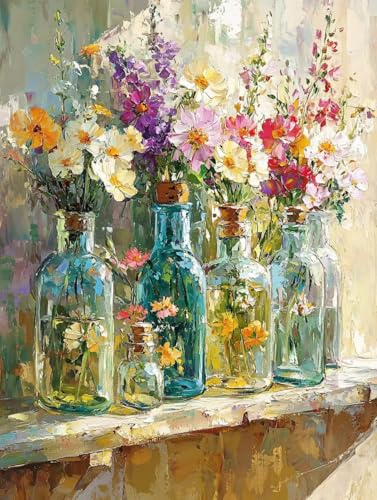 Diamond Painting Erwachsene Mädchen Kinder Anfänger, 5D DIY Blumen Vase Diamant Painting Bilder, Runder Vollbohrer Diamanten Malerei Stickerei Kreuzstich Mosaik Geschenke Home Wand Dekor 70x100cm A189 Diamond Painting Erwachsene Mädchen Kinder Anfänger, 5D DIY Blumen Vase Diamant Painting Bilder, Runder Vollbohrer Diamanten Malerei Stickerei Kreuzstich Mosaik Geschenke Home Wand Dekor 70x100cm A189 von Generic