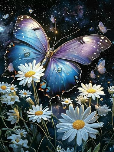 Diamond Painting Erwachsene Mädchen Kinder Anfänger, 5D DIY Schmetterlinge Blumen Diamant Painting Bilder, Diamanten Malerei Stickerei Kreuzstich Mosaik Geschenke Home Wand Dekorationen 90x120cm A-129 Diamond Painting Erwachsene Mädchen Kinder Anfänger, 5D DIY Schmetterlinge Blumen Diamant Painting Bilder, Diamanten Malerei Stickerei Kreuzstich Mosaik Geschenke Home Wand Dekorationen 90x120cm A-129 von Generic