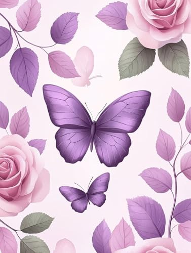 Diamond Painting Erwachsene Mädchen Kinder Anfänger, 5D DIY Schmetterlinge Rose Diamant Painting Bilder, Diamanten Malerei Stickerei Kreuzstich Mosaik Geschenke Home Wand Dekorationen 100x150cm A-143 Diamond Painting Erwachsene Mädchen Kinder Anfänger, 5D DIY Schmetterlinge Rose Diamant Painting Bilder, Diamanten Malerei Stickerei Kreuzstich Mosaik Geschenke Home Wand Dekorationen 100x150cm A-143 von Generic