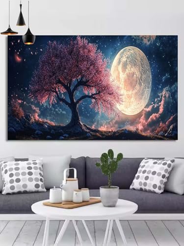 Diamond Painting Erwachsene Mond Diamant Painting Bilder Landschaft,5D Vierkantbohrer Diamant Malerei Leinwand Stickerei Bastelset Erwchsene Puzzle Kreuzstich,Deko Mann Geschenk 30x60cm X1081 Diamond Painting Erwachsene Mond Diamant Painting Bilder Landschaft,5D Vierkantbohrer Diamant Malerei Leinwand Stickerei Bastelset Erwchsene Puzzle Kreuzstich,Deko Mann Geschenk 30x60cm X1081 von Generic