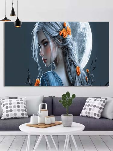 Diamond Painting Erwachsene Mond Diamant Painting Bilder Schönheit,5D Vierkantbohrer Diamant Malerei Leinwand Stickerei Bastelset Erwchsene Puzzle Kreuzstich,Deko Mann Geschenk 30x60cm X1093 Diamond Painting Erwachsene Mond Diamant Painting Bilder Schönheit,5D Vierkantbohrer Diamant Malerei Leinwand Stickerei Bastelset Erwchsene Puzzle Kreuzstich,Deko Mann Geschenk 30x60cm X1093 von Generic
