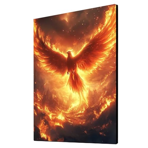 Diamond Painting Erwachsene Phönix Diamond Painting Tier, Diamant Malen Nach Zahlen, 5D DIY Crystal art Cross Stickerei Basteln Erwachsene, Home Ästhetik Wand Dekor, Geschenke 80x110 cm 1ZSH-11828 von Generic