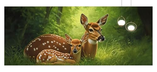 Diamond Painting Erwachsene Reh Diamond Painting xxl 80x240cm Diamant Malerei Set Gras Full Diamant Malen nach Zahlen Set DIY Gem Stickerei Kreuzstich Basteln Home Wand Dekor Geschenke Frauen z905f von Generic