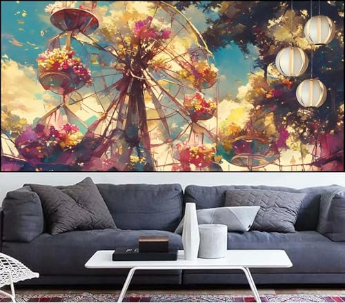 Diamond Painting Erwachsene Riesenrad Diamond Painting xxl 100x300cm Diamant Malerei Blume,DIY Malen Nach Zahlen Erwachsene Diamant Stickerei,Diamanten Crystal Leinwand Art Mosaik Bastelset QL-821 Diamond Painting Erwachsene Riesenrad Diamond Painting xxl 100x300cm Diamant Malerei Blume,DIY Malen Nach Zahlen Erwachsene Diamant Stickerei,Diamanten Crystal Leinwand Art Mosaik Bastelset QL-821 von Generic