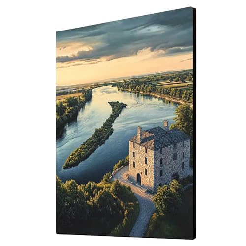 Diamond Painting Erwachsene River Diamond Painting Baum, Diamant Malen Nach Zahlen, 5D DIY Crystal art Cross Stickerei Basteln Erwachsene, Home Ästhetik Wand Dekor, Geschenke 90x120cm 1ZSH-5789 von Generic