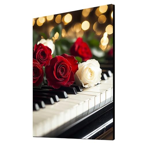 Diamond Painting Erwachsene Rose Diamond Painting Klavier, Diamant Malen Nach Zahlen, 5D DIY Crystal art Cross Stickerei Basteln Erwachsene, Home Ästhetik Wand Dekor, Geschenke 30x40cm 1ZSH-20742 Diamond Painting Erwachsene Rose Diamond Painting Klavier, Diamant Malen Nach Zahlen, 5D DIY Crystal art Cross Stickerei Basteln Erwachsene, Home Ästhetik Wand Dekor, Geschenke 30x40cm 1ZSH-20742 von Generic