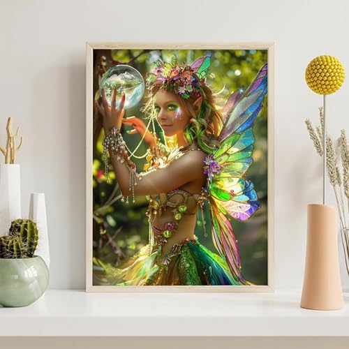 Diamond Painting Erwachsene Schmetterling 5D Frau Diamant Painting Bilder Diamond Art Set für Erwachsene Kinder, Komplettes DIY Diamant Malerei Malen Stickset, Kreuzstichbilder 70x95cm PjY695 L-3 von Generic