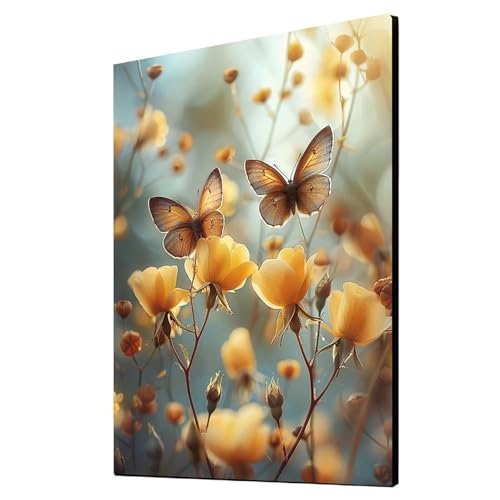 Diamond Painting Erwachsene Schmetterling Diamond Painting Blume, Diamant Malen Nach Zahlen, 5D DIY Crystal art Cross Stickerei Basteln Erwachsene, Home Ästhetik Wand Dekor 40 x 55 cm 1ZSH-14234 von Generic
