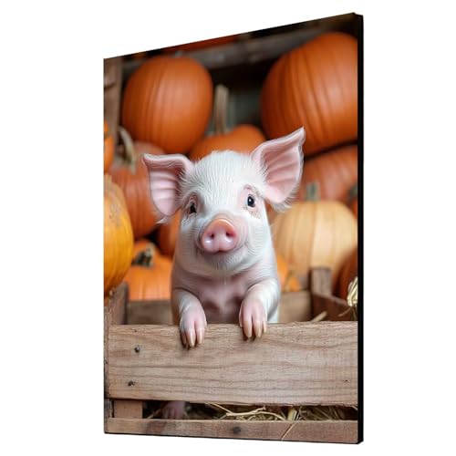 Diamond Painting Erwachsene Schwein Diamond Painting Tier, Diamant Malen Nach Zahlen, 5D DIY Crystal art Cross Stickerei Basteln Erwachsene, Home Ästhetik Wand Dekor, Geschenke 30 x 40 cm 1ZSH-20432 von Generic