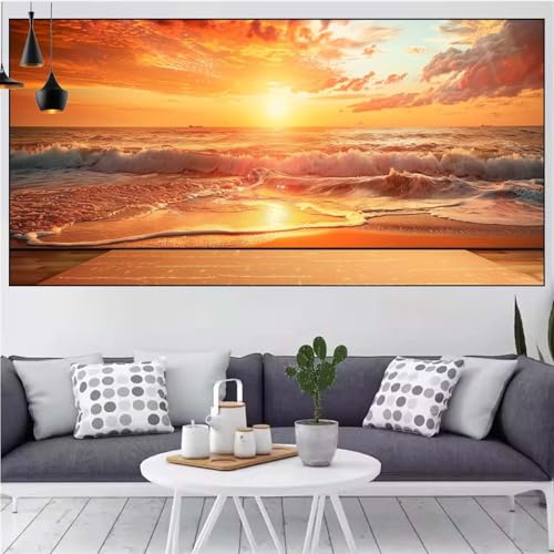 Diamond Painting Erwachsene Sonnenuntergang Diamant Painting Bilder Strand,5D Vierkantbohrer Diamant Malerei Leinwand Stickerei Bastelset Erwchsene Puzzle Kreuzstich,Deko Geschenk 50x100cm CN-1000 Diamond Painting Erwachsene Sonnenuntergang Diamant Painting Bilder Strand,5D Vierkantbohrer Diamant Malerei Leinwand Stickerei Bastelset Erwchsene Puzzle Kreuzstich,Deko Geschenk 50x100cm CN-1000 von Generic