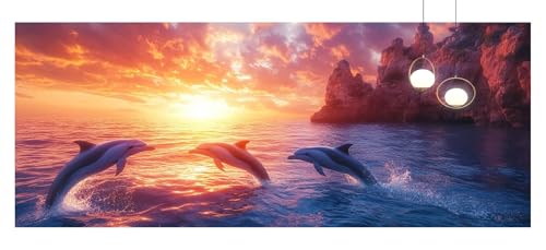 Diamond Painting Erwachsene Sonnenuntergang Diamond Painting xxl 100x300cm Diamant Malerei Set Delphin Full Diamant Malen nach Zahlen Set DIY Gem Stickerei Kreuzstich Home Wand Dekor Geschenke z920f Diamond Painting Erwachsene Sonnenuntergang Diamond Painting xxl 100x300cm Diamant Malerei Set Delphin Full Diamant Malen nach Zahlen Set DIY Gem Stickerei Kreuzstich Home Wand Dekor Geschenke z920f von Generic