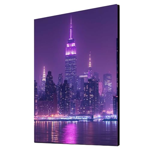 Diamond Painting Erwachsene Stadt Diamond Painting Nachtansicht, Diamant Malen Nach Zahlen, 5D DIY Crystal art Cross Stickerei Basteln Erwachsene, Home Ästhetik Wand Dekor 100x135 cm 1ZSH-14750 von Generic