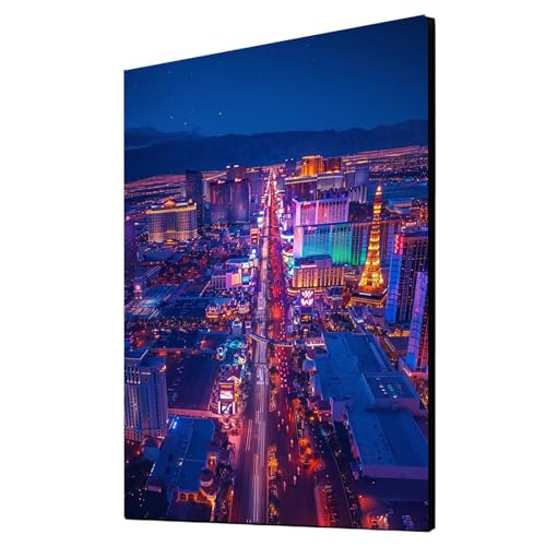 Diamond Painting Erwachsene Stadt Diamond Painting Nachtansicht, Diamant Malen Nach Zahlen, DIY Crystal art Cross Stickerei Basteln Erwachsene, Home Ästhetik Wand Dekor, Geschenke 90x120cm 1ZSH-7929 von Generic