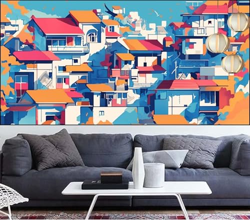 Diamond Painting Erwachsene Stadt Diamond Painting xxl 100x300cm Diamant Malerei Landschaft,Malen Nach Zahlen Erwachsene Diamant Stickerei,Diamanten Crystal Leinwand Mosaik Bastelset,Geschenke LT-501 von Generic
