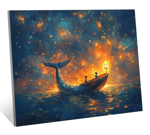Diamond Painting Erwachsene Sternenhimmel Diamond Painting Kinder, DIY Full Drill Boot Diamant Malerei Erwachsene Set, Basteln Mädchen 7 10 Jahre Diamant Bilder, für Haus Dekoration 45x60 cm H-6005 von Generic