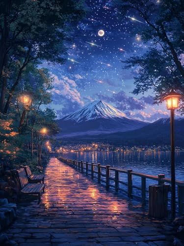 Diamond Painting Erwachsene Sternenhimmel40x50cm 5d Diamant Painting Bilder Kinder Mond Diy Full Drill Crystal art Diamant Malerei Mit VollstäNdiges Werkzeug für Home Wall Dekor Geschenke Frauen T375 von Generic
