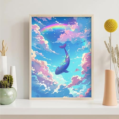 Diamond Painting Erwachsene Tier 5D Wal Diamant Painting Bilder Diamond Art Set für Erwachsene Kinder, Komplettes DIY Diamant Malerei Malen Stickset, Kreuzstichbilder für Geschenk 80x100cm PjY4661 5-C Diamond Painting Erwachsene Tier 5D Wal Diamant Painting Bilder Diamond Art Set für Erwachsene Kinder, Komplettes DIY Diamant Malerei Malen Stickset, Kreuzstichbilder für Geschenk 80x100cm PjY4661 5-C von Generic