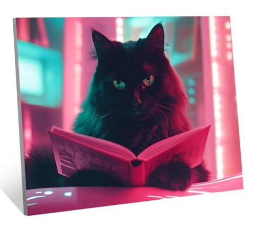 Diamond Painting Erwachsene Tier Diamond Painting Kinder, DIY Full Drill Katze Diamant Malerei Erwachsene Set, Basteln Mädchen 7 10 Jahre Diamant Bilder, Als Geschenk, Haus Dekoration 45x60 cm H-5435 von Generic