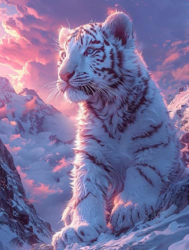 Diamond Painting Erwachsene Tiger Diamond Painting Kinder Schneeberg, Vollbohrer Diamanten Basteln Erwachsene Stickerei Kreuzstich Crystal Art Malerei für Zimmer Deko, Geschenk Frau 60x80cm -KF25069P Diamond Painting Erwachsene Tiger Diamond Painting Kinder Schneeberg, Vollbohrer Diamanten Basteln Erwachsene Stickerei Kreuzstich Crystal Art Malerei für Zimmer Deko, Geschenk Frau 60x80cm -KF25069P von Generic