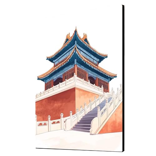 Diamond Painting Erwachsene Verbotene Stadt Diamond Painting Architektur, Diamant Malen Nach Zahlen, 5D DIY Crystal art Cross Stickerei Basteln Erwachsene, Home Ästhetik Wand Dekor 35x50cm 1ZSH-22683 von Generic