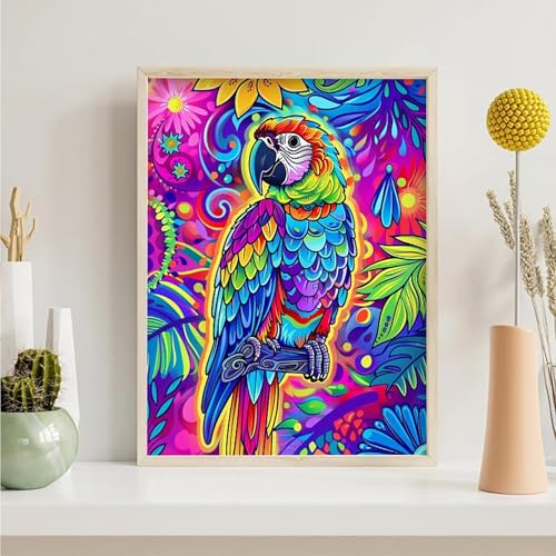 Diamond Painting Erwachsene Vogel 5D Tier Diamant Painting Bilder Diamond Art Set für Erwachsene Kinder, Komplettes DIY Diamant Malerei Malen Stickset, Kreuzstichbilder 50x65 cm PjY4579 M-C von Generic