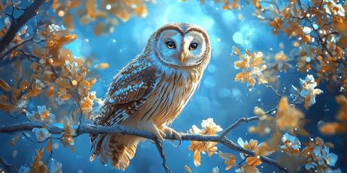 Diamond Painting Eulen Wald Kits für Erwachsene & Kinder, 5D Full Drill Rund Diamant Malerei Kunst Handwerk, DIY Edelstein Kunst Malen nach Zahlen für Heimdekoration Stressabbau Geschenk 60x120cm B286 Diamond Painting Eulen Wald Kits für Erwachsene & Kinder, 5D Full Drill Rund Diamant Malerei Kunst Handwerk, DIY Edelstein Kunst Malen nach Zahlen für Heimdekoration Stressabbau Geschenk 60x120cm B286 von Generic