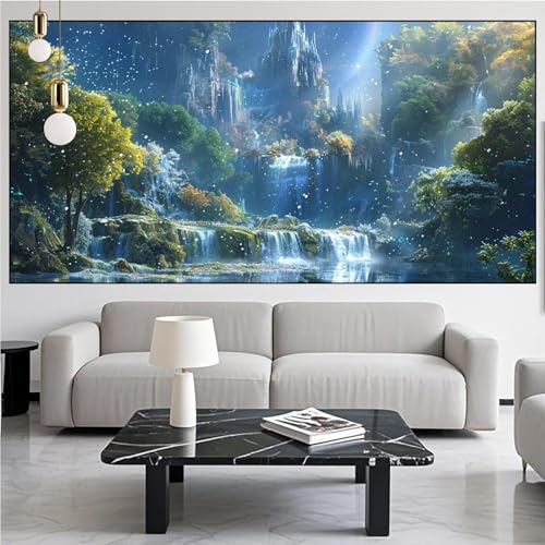 Diamond Painting Fallen Diamond Painting Erwachsene Groß xxl 80x160cm Diamant Malerei Abstrakt Malen Nach Zahlen DIY Strass Kunst Mosaikherstellung Crystal Stickerei Malerei Kits für Home Dekor KM-607 von Generic