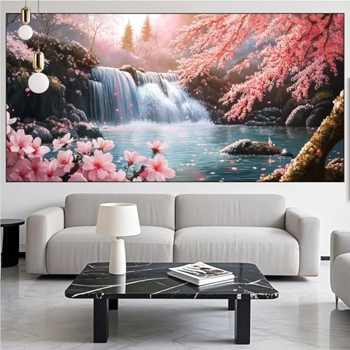 Diamond Painting Fallen Diamond Painting Erwachsene Groß xxl 80x160cm Diamant Malerei Blume Malen Nach Zahlen DIY Strass Kunst Mosaikherstellung Crystal Stickerei Malerei Kits für Home Dekor KM-185 von Generic