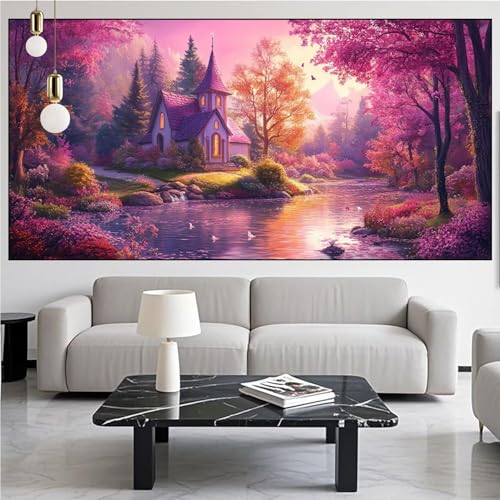 Diamond Painting Feld Diamont Painting Bilder Landschaft Malen Nach Zahlen Set für Kinder Erwachsene,5D Vollbohrung Crystal Bastelset Mädchen Mosaikherstellung,DIY Diamant Malerei 70x140cm KM-734 Diamond Painting Feld Diamont Painting Bilder Landschaft Malen Nach Zahlen Set für Kinder Erwachsene,5D Vollbohrung Crystal Bastelset Mädchen Mosaikherstellung,DIY Diamant Malerei 70x140cm KM-734 von Generic
