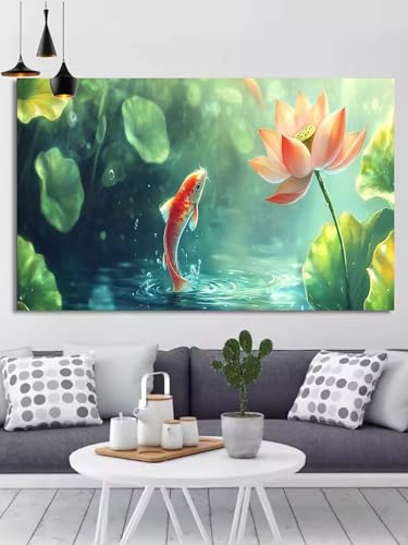 Diamond Painting Fisch Diamond Painting Kinder Lotus Diamant Malerei Beginner,DIY 5D Rhinestones Kristalle Mosaik Puzzle Leinwand Stickerei Bastelset Erwchsene,Deko Wohnzimmer Geschenke 20x40cm X1074 Diamond Painting Fisch Diamond Painting Kinder Lotus Diamant Malerei Beginner,DIY 5D Rhinestones Kristalle Mosaik Puzzle Leinwand Stickerei Bastelset Erwchsene,Deko Wohnzimmer Geschenke 20x40cm X1074 von Generic