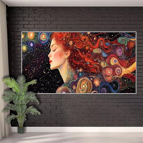 Diamond Painting Fräulein Diamant Painting Kinder Abstraktion,5D Diamant Mosaikherstellung Set Mädchen Anfänger,Full Drill Diamant Kunst Malerei Bastelset Aesthetic für Wanddekorationen 50x100cm j-908 von Generic