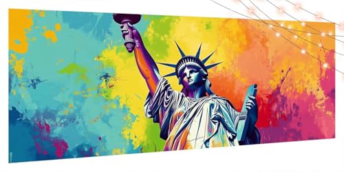 Diamond Painting Freiheitsstatue, Diamant Painting Bilder Erwachsene Abstrakt, DIY Diamond Art Kinder Malen Nach Zahlen Bastelset, 5D Diamant Kunst Malerei Stickerei Set, Home Wand Dekor 40x90cm T1139 von Generic