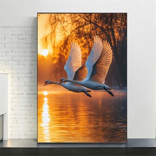 Diamond Painting Gans Diamant Painting Erwachsene Sonnenuntergang Diamanten Malerei Bilder Kinder Anfänger 5D Runder Vollbohrer DIY Mosaikherstellung Bastel Set, für Home Wand Décor 30x40cm Z-634 Diamond Painting Gans Diamant Painting Erwachsene Sonnenuntergang Diamanten Malerei Bilder Kinder Anfänger 5D Runder Vollbohrer DIY Mosaikherstellung Bastel Set, für Home Wand Décor 30x40cm Z-634 von Generic