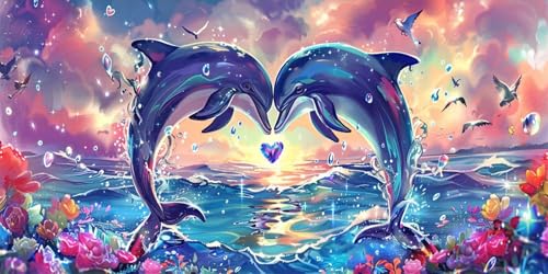 Diamond Painting Groß XXL 100x200 cm Delphin Diamant Painting Bilder Erwachsene Biologie DIY Full Diamant Malerei Stickerei Set Mosaikherstellung Kreuzstich Basteln für Entspannung und Geschenke C-83 Diamond Painting Groß XXL 100x200 cm Delphin Diamant Painting Bilder Erwachsene Biologie DIY Full Diamant Malerei Stickerei Set Mosaikherstellung Kreuzstich Basteln für Entspannung und Geschenke C-83 von Generic