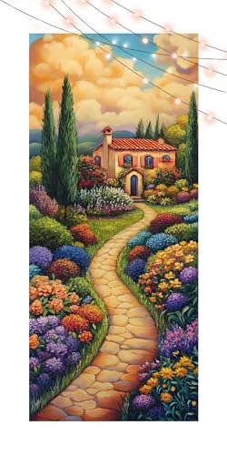 Diamond Painting Haus, Diamant Painting Bilder Erwachsene Weiße Wolken, DIY Diamond Arts Kinder Malen Nach Zahlen Bastelset, 5D Diamant Kunst Malerei Stickerei Set, Home Wand Dekor 80x180cm T1161 von Generic