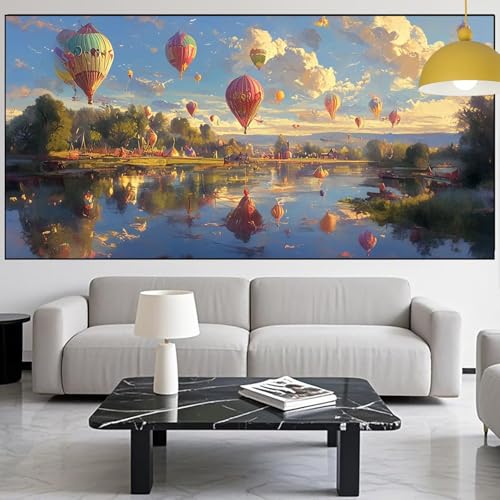 Diamond Painting Heißluftballon Diamont Painting Bilder See Malen Nach Zahlen Set für Kinder Erwachsene,5D Vollbohrung Crystal Bastelset Mädchen Mosaikherstellung,DIY Diamant Malerei 100x300cm YM-1054 Diamond Painting Heißluftballon Diamont Painting Bilder See Malen Nach Zahlen Set für Kinder Erwachsene,5D Vollbohrung Crystal Bastelset Mädchen Mosaikherstellung,DIY Diamant Malerei 100x300cm YM-1054 von Generic