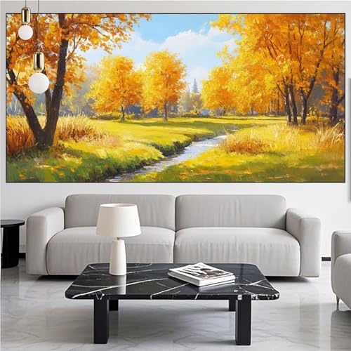 Diamond Painting Herbst Diamond Painting Erwachsene Groß xxl 90x180cm Diamant Malerei,Gifts Landschaft Malen Nach Zahlen DIY Strass Kunst Mosaikherstellung Crystal Stickerei Malerei,Gifts Kits KM-187 von Generic