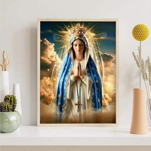 Diamond Painting Himmel, Frau Diamond Painting Erwachsene Anfänger, DIY 5D Runder Vollbohrer Diamant Malerei Stickerei Set Kreuzstich Set zur Home Wand Dekoration Geschenke 30x40cm PjY4644 2-0 von Generic