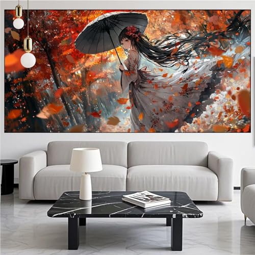 Diamond Painting Japan Diamond Painting Erwachsene Groß xxl 60x180cm Diamant Malerei Schönheit Malen Nach Zahlen DIY Strass Kunst Mosaikherstellung Crystal Stickerei Malerei Kits für Home Dekor KM-615 von Generic