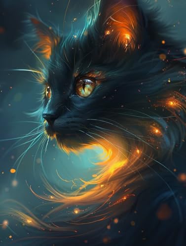 Diamond Painting Katze, 5D Diamond Painting Set für Erwachsene Tier, DIY Runder Vollbohrer Crystal Strass Stickerei Diamantmalerei Malerei Kits, Basteln für Erwachsene, Home Dekoration, 40x50cm 4-7615 Diamond Painting Katze, 5D Diamond Painting Set für Erwachsene Tier, DIY Runder Vollbohrer Crystal Strass Stickerei Diamantmalerei Malerei Kits, Basteln für Erwachsene, Home Dekoration, 40x50cm 4-7615 von Generic